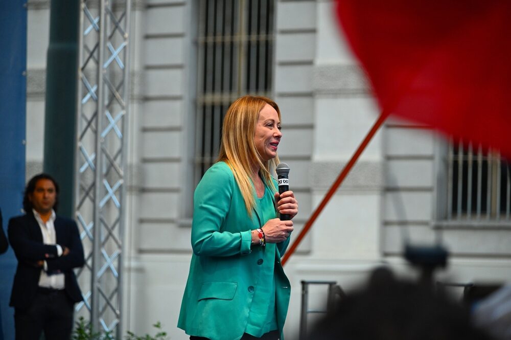 Giorgia Meloni durante il sopralluogo a Chiomonte